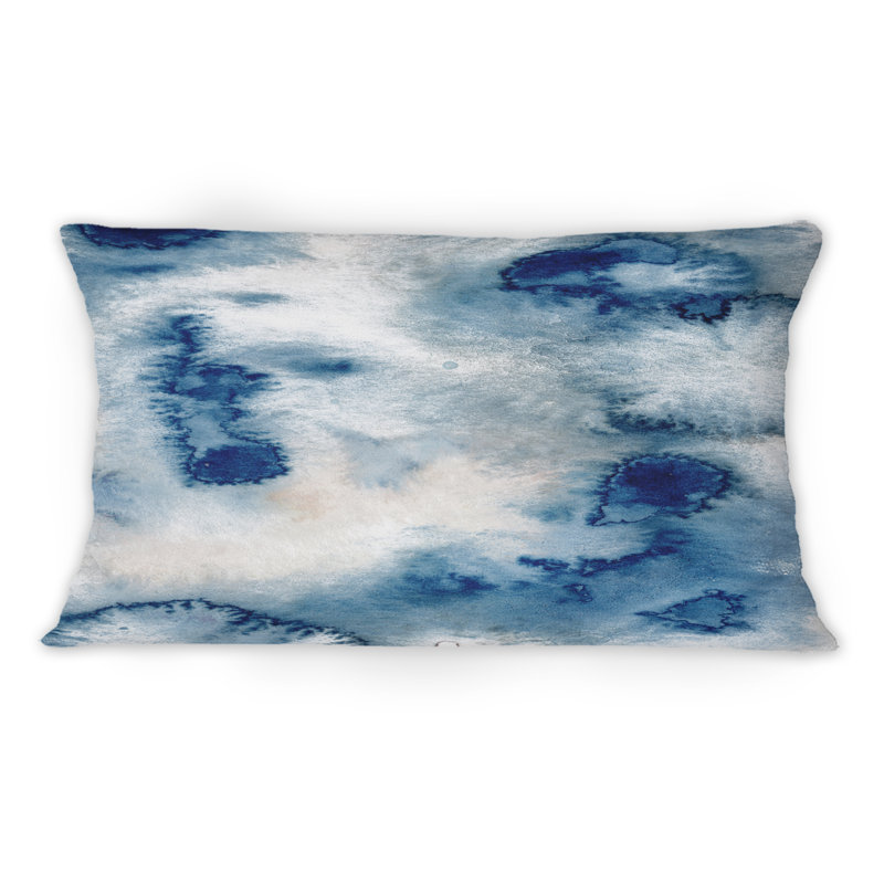Coussin Watercolor Abstract Classic Blue II - Modern Printed 1
