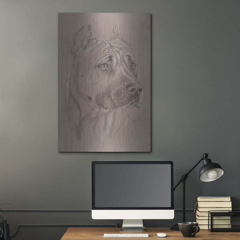 «Am Staffordshire Terrier» par Barbara Keith, H 36 po x l 24 po
