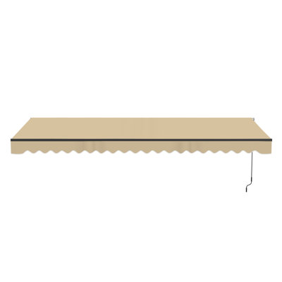 Motorized Retractable Patio Awning- Black Frame