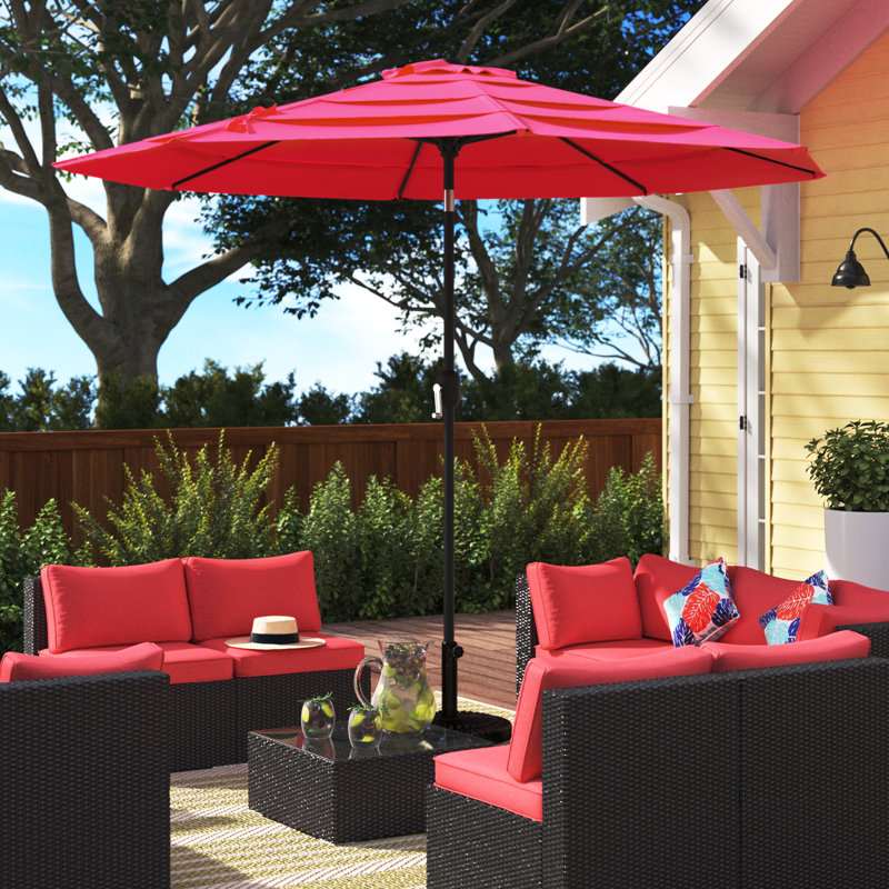 Parasol de marché 9 pi Shoreview, Rouge