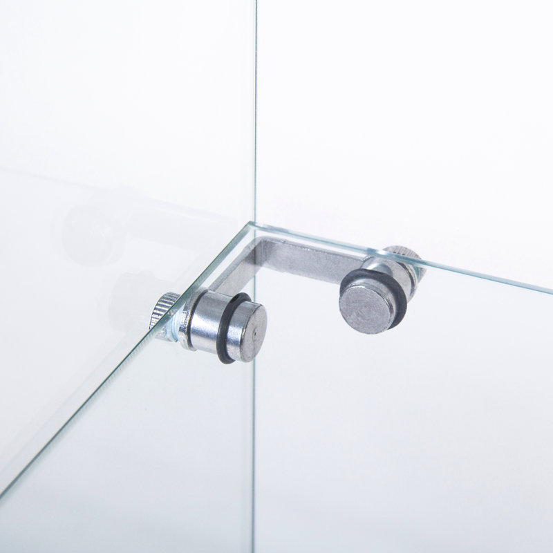 Vitrine à 3 tablettes en verre, deux portes blanches à usage décoratif avec utilisation