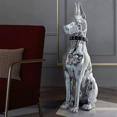 Modern Light Luxury Electroplated Dog Ornaments