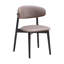 Ensemble de deux chaises d'appoint à dossier ouvert en tissu gris et noir