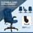 Velvet High Back Vibrating Massage Office Chair-751682814-751682813