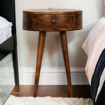 Gefen 40cm W Solid Wood Bedside Table