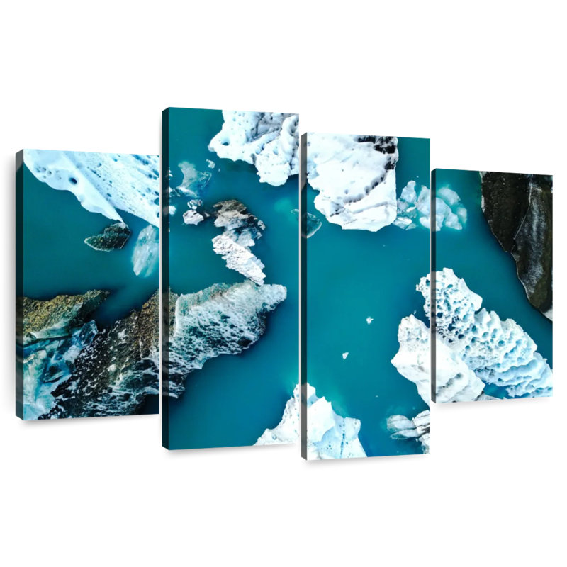 Glaciers du lac Alvord Jokulsarlon, H 32 po x l 52 po