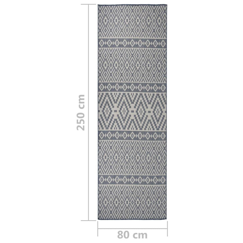 Battles Striped Hand Woven Indoor / Outdoor Area Rug, Rectangle 80 x 250cm