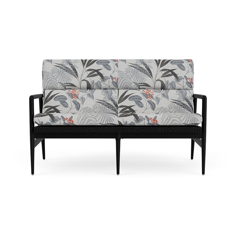 Cascade Outdoor - Seat, Delicate Botanical Slate, Ebony