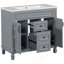 Meuble-lavabo moderne 36 po avec lavabo supérieur-679305155