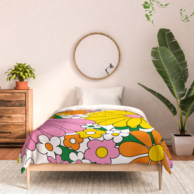 Édredon en coton jaune / rose / orange Jenean Morrison