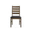 Damica Brown Synthetic Leather & Walnut Side Chair (Set Of 2)