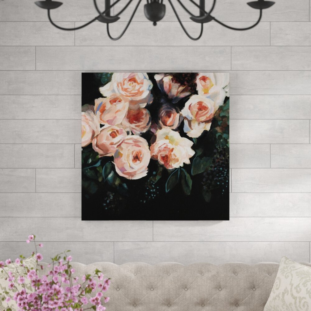 Leinwandbild Peachy Blooms I von Victoria Borges