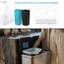 Poubelle à recyclage double en acier inoxydable 16 gallons avec contrôle des odeurs CleanAura et couvercle à fermeture en douceur Home Zone Living-131224155-93365607