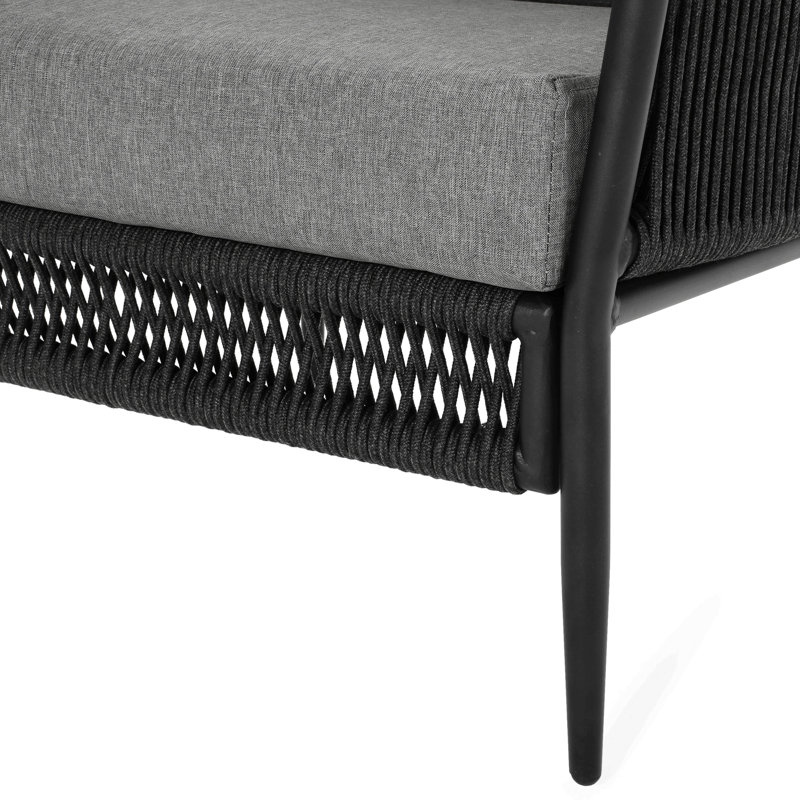 Chaise de terrasse avec coussins Taliaferro