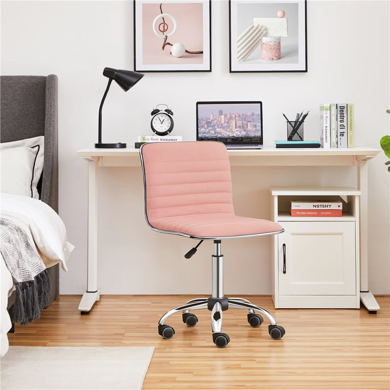 Arwand Velvet Task Chair, Pink