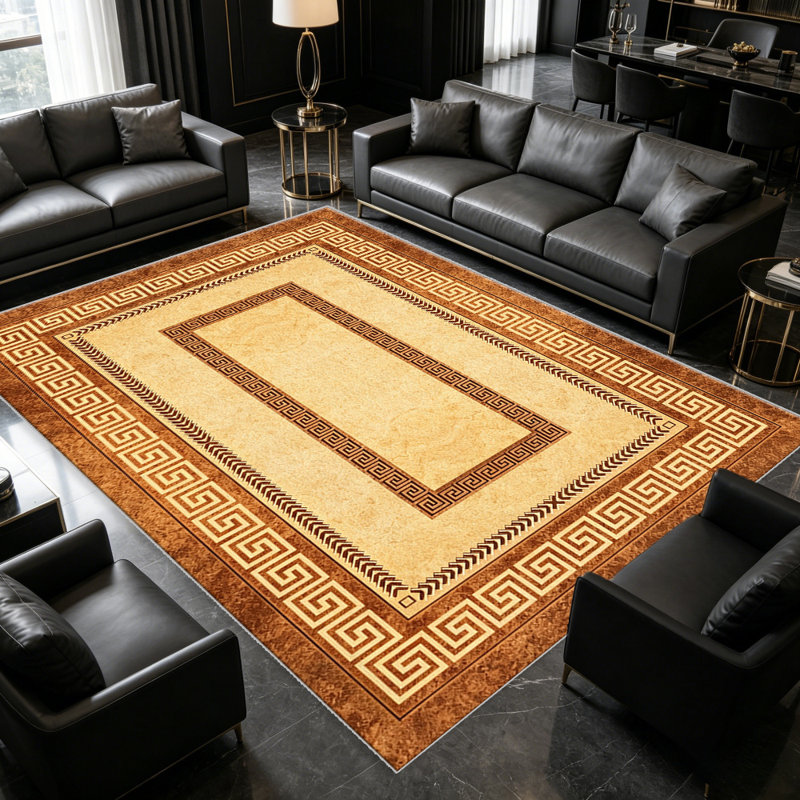 Warm Gold carpet-easy to clean, machine-washable, soft and comfortable; suitable for door mats, kitchens, living rooms, bedrooms, corridors, and laundry areas. Easy to clean, durable carpet for home decoration.