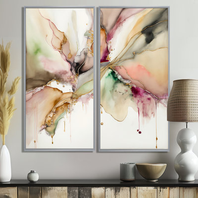 Liquid Universe With A Touch Of Gold IV - Modern Art Prints On Canvas