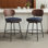 Tabourets de comptoir modernes pivotants
