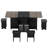 66.9 Space Saving Foldable and Extendable Dining Table with 6 chairs-936172607