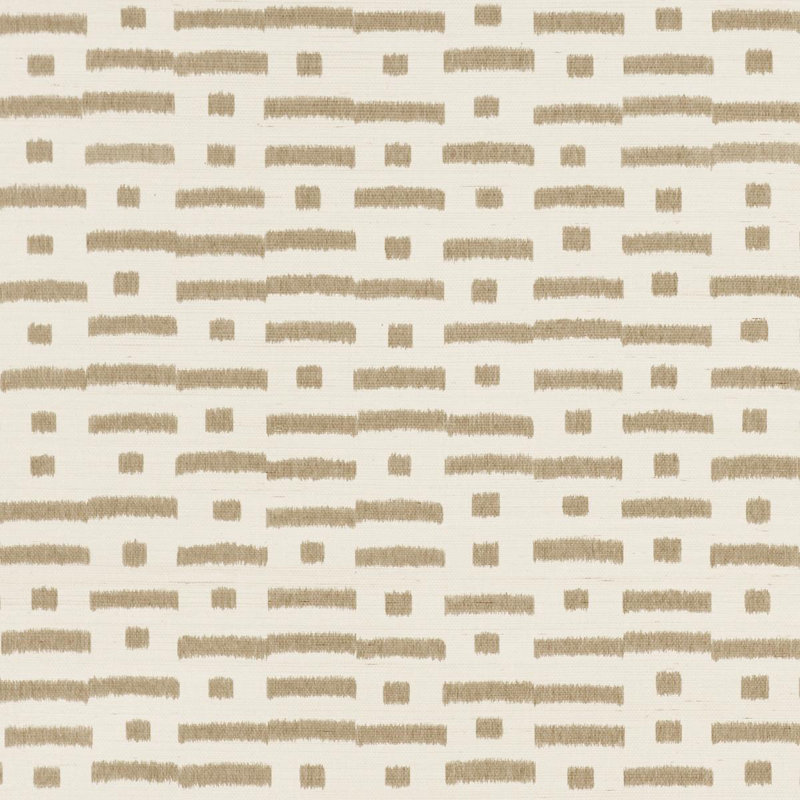 Abstract Ikat Sisal Wallpaper, Tan