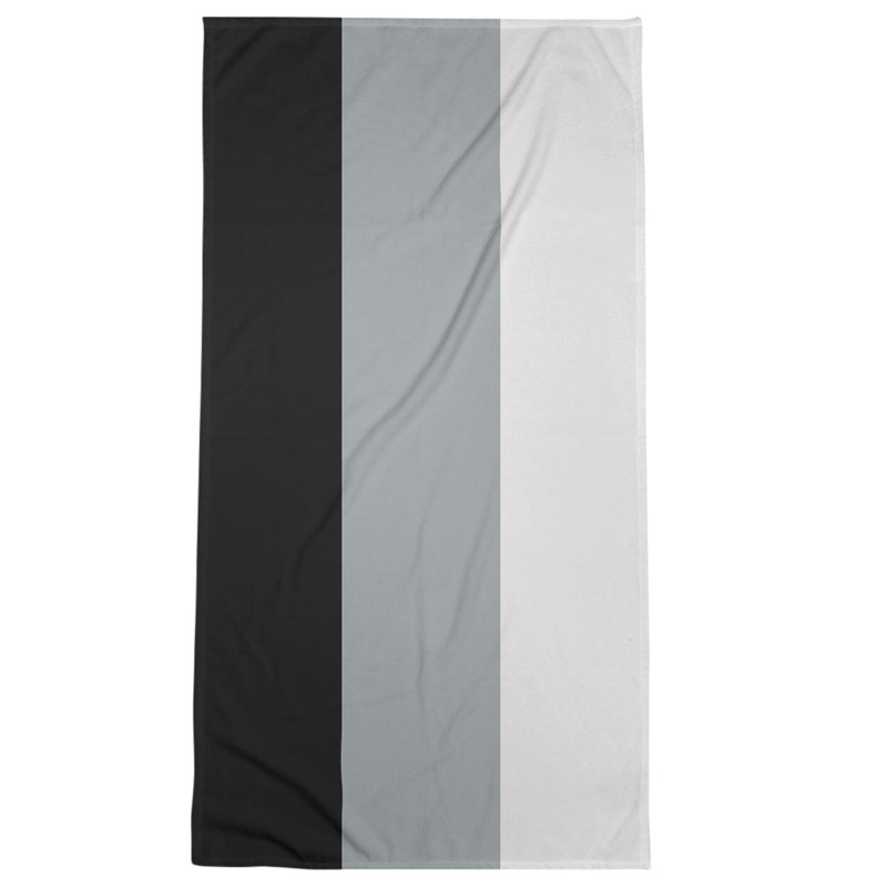 Beach Towel, Silver/Black/Light Gray