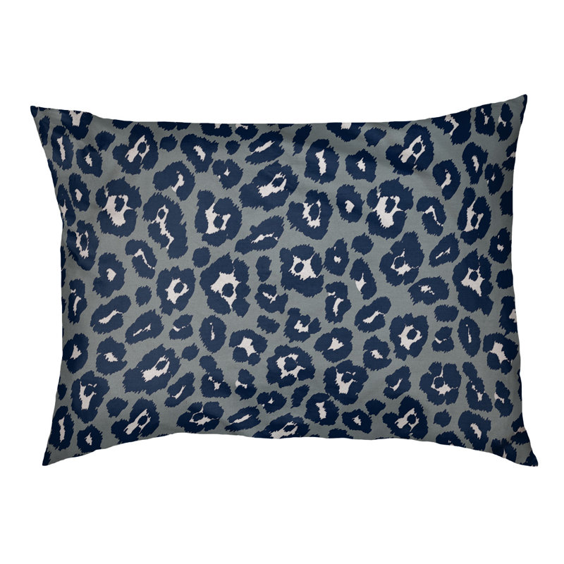 Coussin extérieur New York Fly Throwback, Grand (l 30 po x P 40 po x H 5 po), Argenté / blanc / bleu
