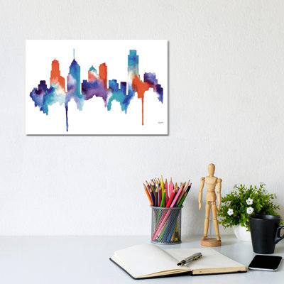 Philly Skyline 1 Piece Wrapped Canvas Painting