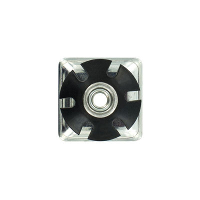Outwater Industries Metal Threaded Single Star Type Leveller Inserts For 1-1/4 Inch Square Tubing, Heat Treated Steel And Zinc Plated Base, Fits Square 16-18 Gauge Tube, Thread: 3/8-16, 4 Pack