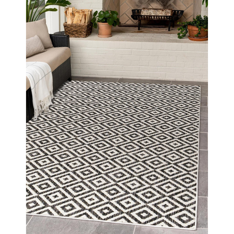 Tapis intérieur / extérieur Jill Zarin Costa Rica, Rectangle 4 pi 1 po x 6 pi 1 po