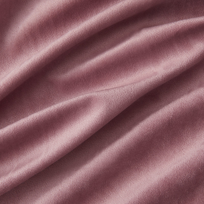Pleze Velvet Semi Sheer Curtain Pair, 54" W x 84" L, Blush Pink