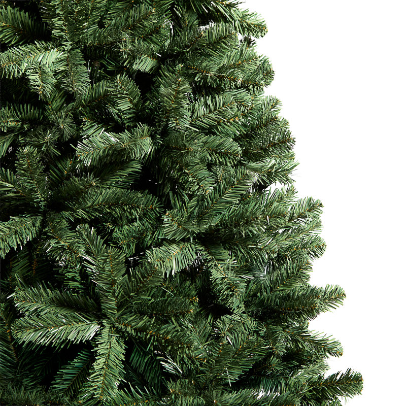 Arbre de Noël artificiel vert non éclairé avec base en métal, H 7 po