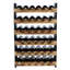 36 Bottle Solid Wood Floor Wine Storage Rack In Brown