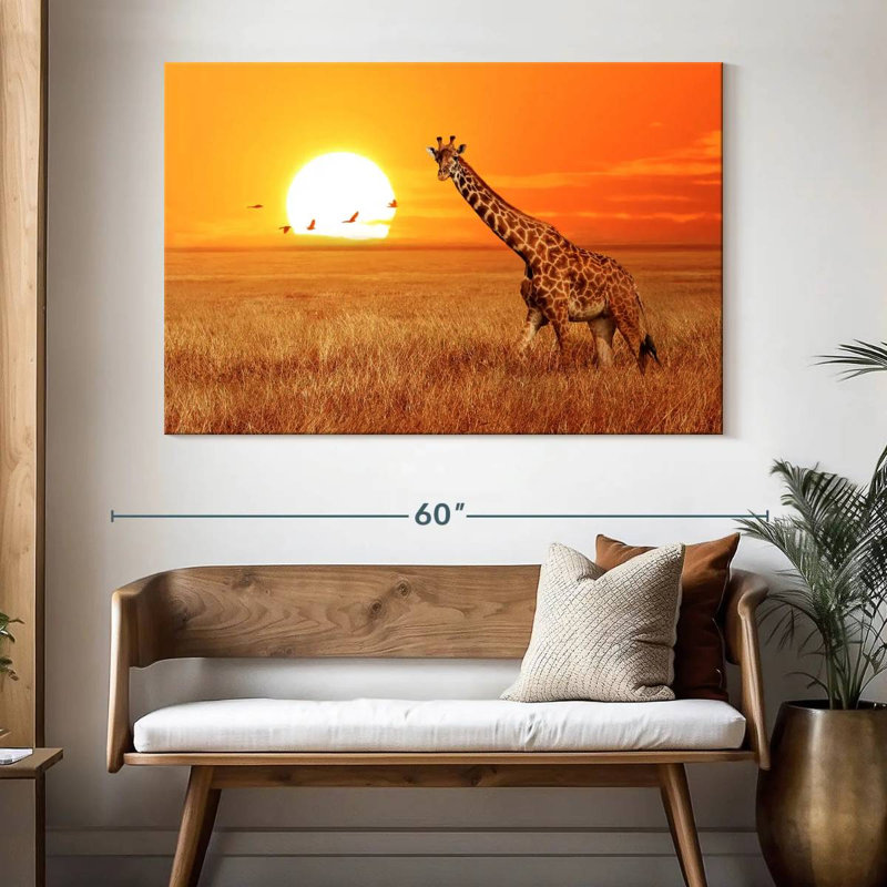 Big Sunset Giraffe, H 34 po x l 51 po