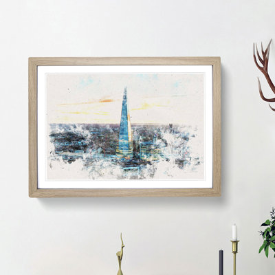 The Shard London England Skyline - Picture Frame Painting Print