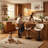 Modern Upholstered Swivel 24”H Barstool, Adjustable Height Counter Stool With Bentwood, Boucle Upholstered Bar Stool With Metal Frame-1309080973