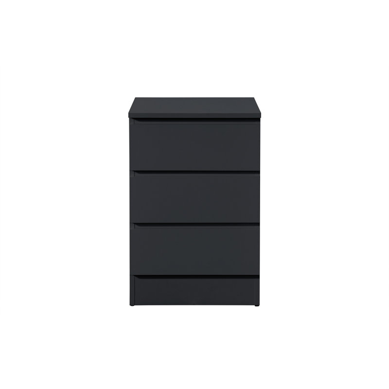 Marqita 3 Drawer Bedside Table, Black