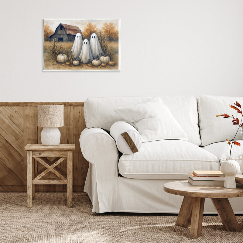 «Ghost Trio on Pumpkin Farm», plaque murale par Antony Smith, H 10 po x l 15 po