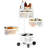 Rotating Storage Rack,3/4/5 Tier Circular Rotating Basket Rack with Wheels