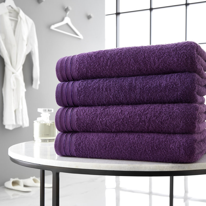 Lazayah Midweight Bath Sheet, Purple