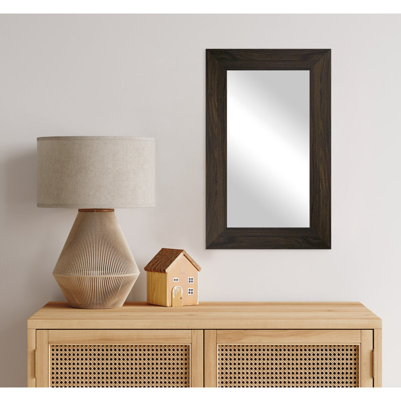Miroir mural Dhar, 27 po x 38 po, Noyer noir