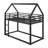 House Bunk Bed With Built-In Ladder