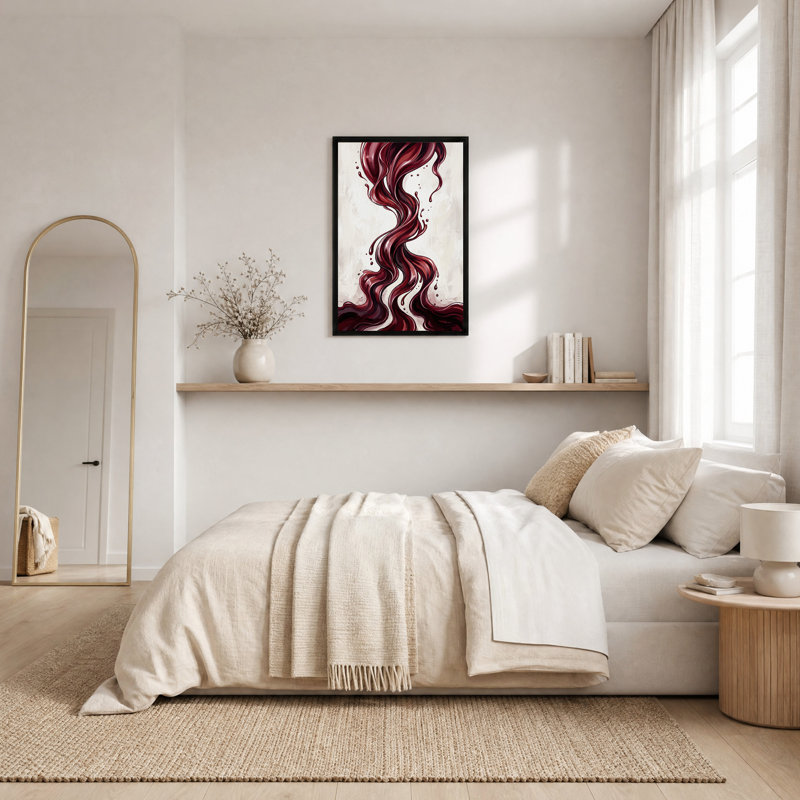 Art mural sur toile tourbillonnant de liquide marron sur fond texturé, H 36 po x l 24 po