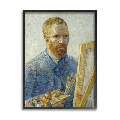 Autoportrait Zeegeziche als Schilder Van Gogh - cadre flottant, peinture sur toile