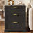 Wooden 23.6" W 3-Drawer Nightstand(Set of 2)