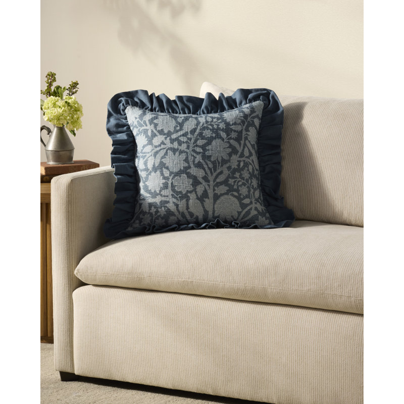 Chris Loves Julia Kathleen Throw Pillow, Blue