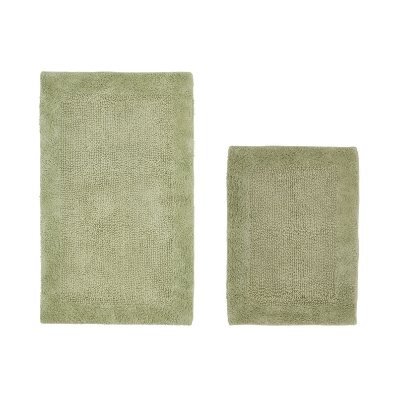 Ensemble de tapis pour salle de bain 2 pièces Moriceau, 2 pièces (17 po x 24 po | 21 po x 34 po), Sauge