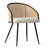 Cianne 4 - Person Dining Table Sets With 52'' Round Table & 4 Upholstered Boucle Armchairs