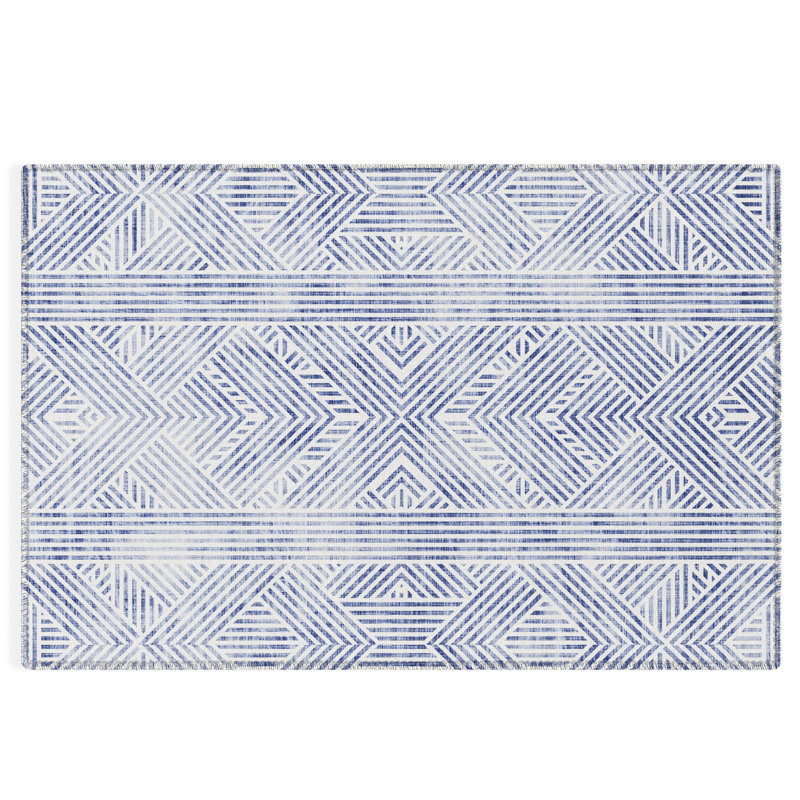 Tapis rectangulaire Laisha avec envers antidérapant, Rectangle 4 pi x 6 pi