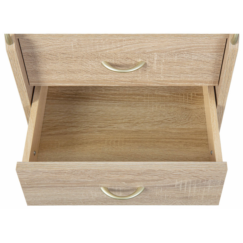 Pronti 4 Drawer Filing Cabinet, Sonoma Oak