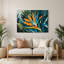 Hawaiian Bird of Paradise Blue Metal Wall Art